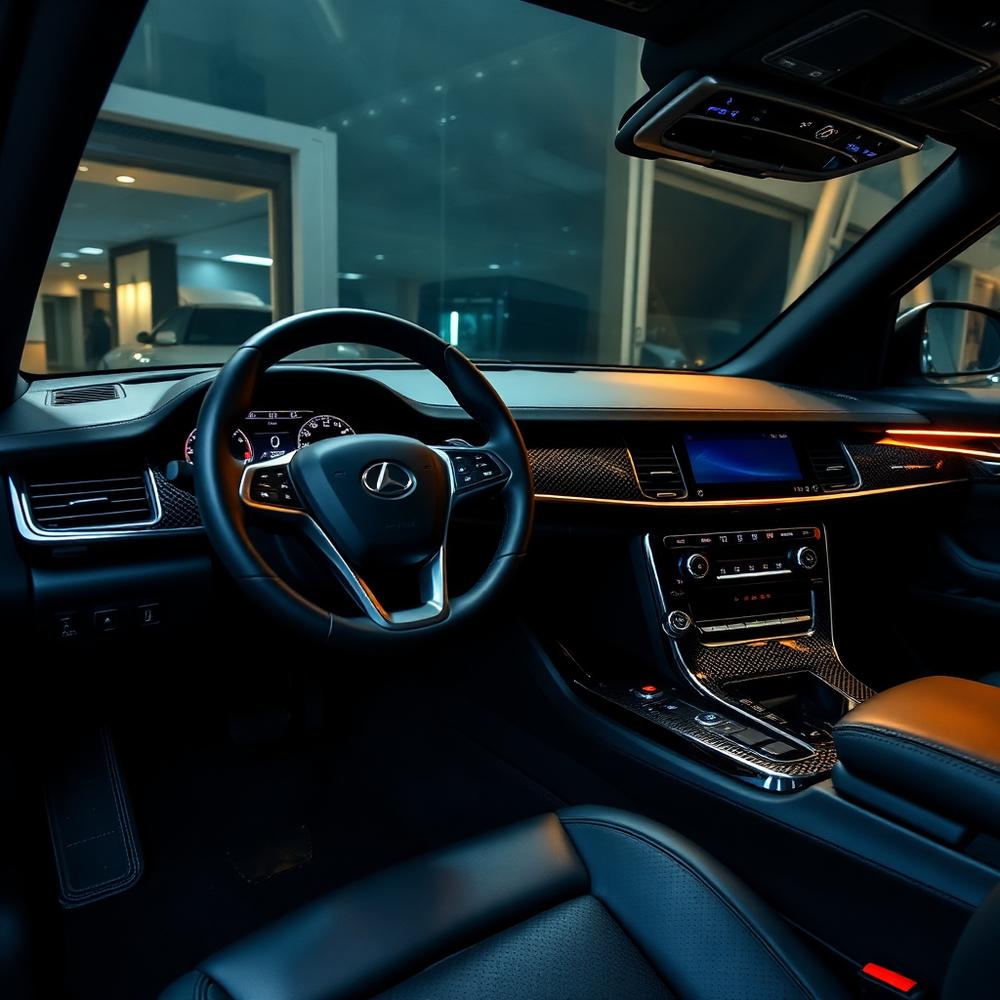 Pristine luxury SUV cockpit after a full interior detail